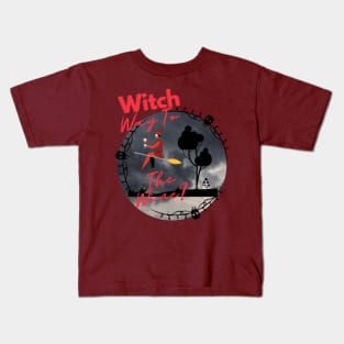 Witch Way To The Wine - Halloween Kids T-Shirt